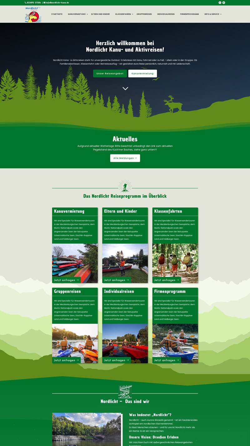 Nordlicht_Kanu_Webdesign_Referenz